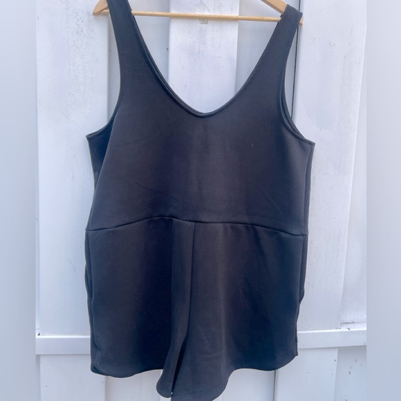 A New Day Women's Black Sandwash Mini Romper - Picture 3 of 4